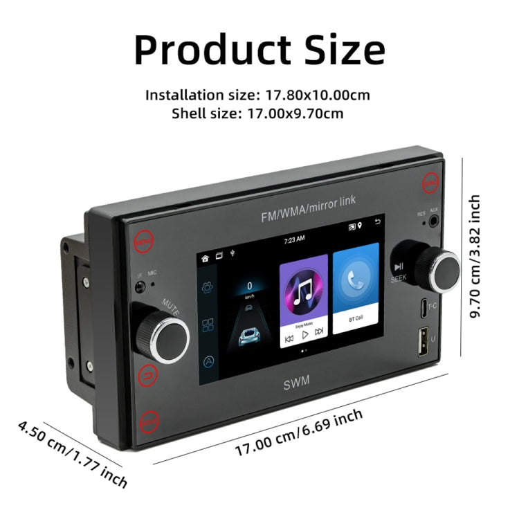 A3121 Android 12 GPS Navigation Car Multimedia Player, Support iOS CarPlay / Android Auto / Mirrorlink / WiFi-Reluova