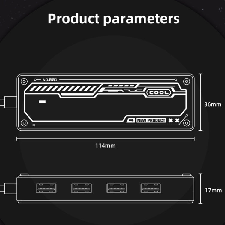 SW4U-A 5 in 1 USB to Type-C + 4 x USB3.0 HUB Docking Station