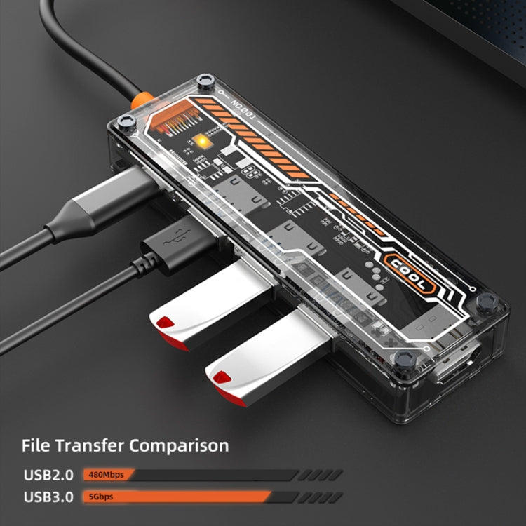 SW5H 5 in 1 Type-C to PD + USB3.0 + 2 x USB2.0 + HDMI HUB Docking Station