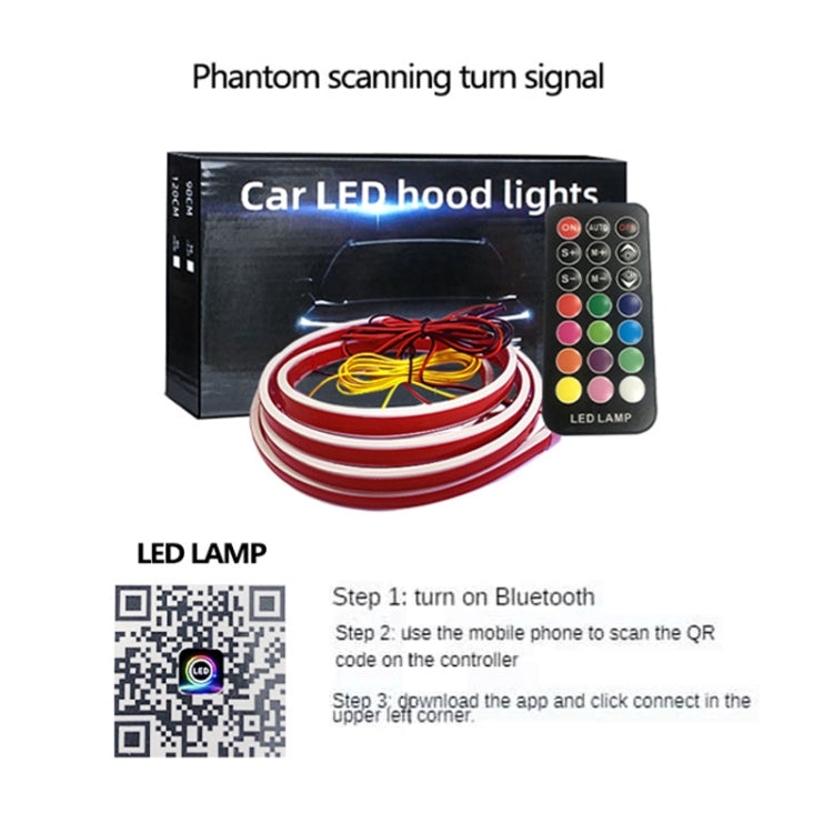 Car Startup Scan Through Hood LED Daytime Running Atmosphere Light, APP Control ÎҵÄÉ̵ê