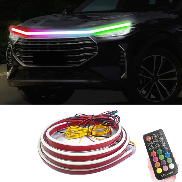 Car Startup Scan Through Hood LED Daytime Running Atmosphere Light, APP Control