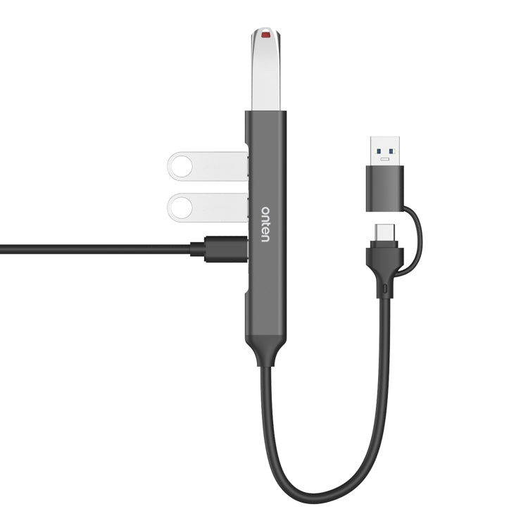 Onten UCA9703 4 in 2 USB 3.0 + Type-C to 3 Type-C + USB HUB Docking Station