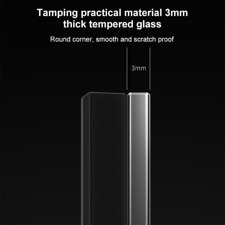 86mm Round LED Tempered Glass Switch Panel, Gray Round Glass