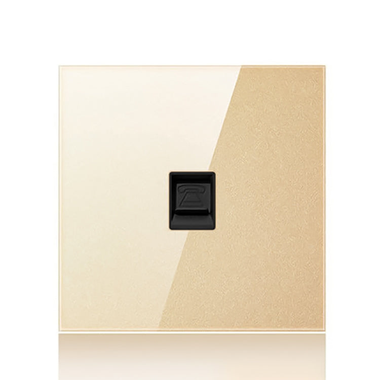 86mm Round LED Tempered Glass Switch Panel, Gold Round Glass Reluova