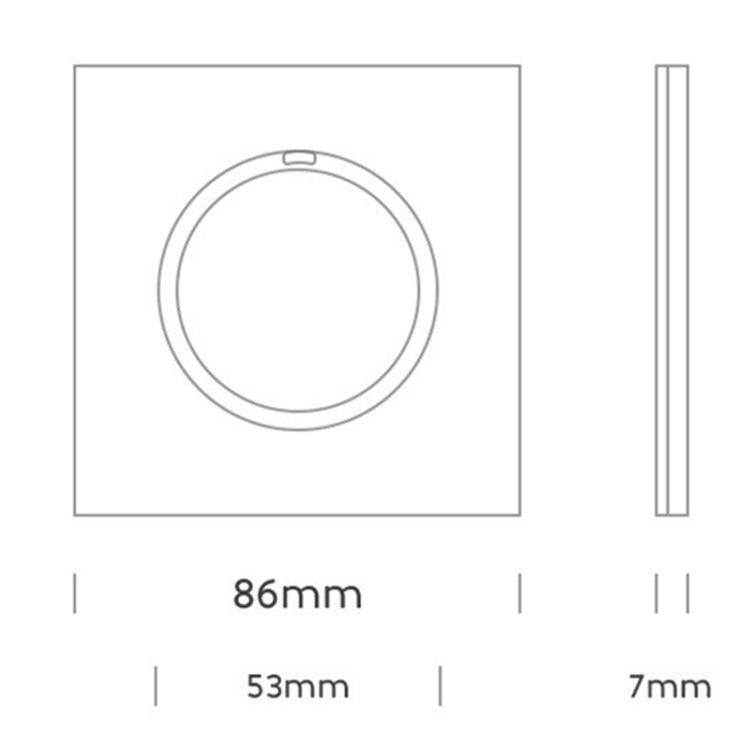 86mm Round LED Tempered Glass Switch Panel, Gold Round Glass