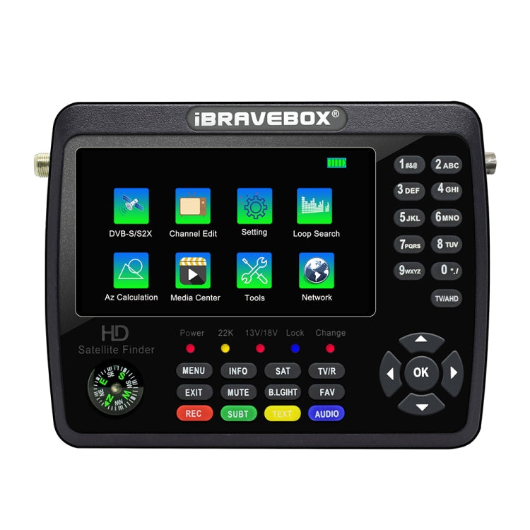 iBRAVEBOX V10 Finder Max+ 4.3 inch Display Digital Satellite Meter Signal Finder, Support DVB-S/S2/S2X AHD