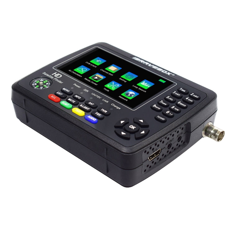 iBRAVEBOX V10 Finder Max+ 4.3 inch Display Digital Satellite Meter Signal Finder, Support DVB-S/S2/S2X AHD