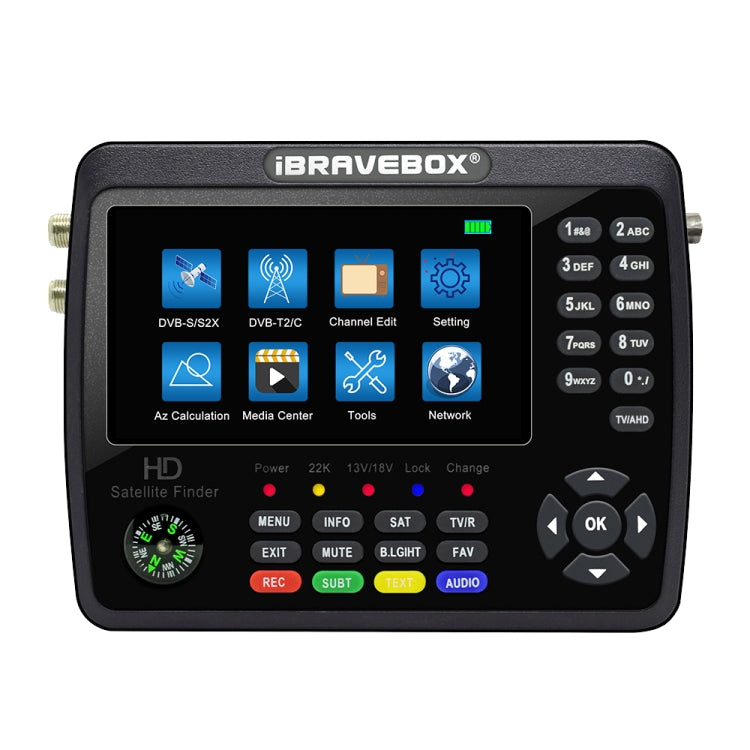 iBRAVEBOX V10 Finder Pro+ 4.3 inch Display Digital Satellite Meter Signal Finder, Support DVB-S/S2/S2X/T/T2/C AHD