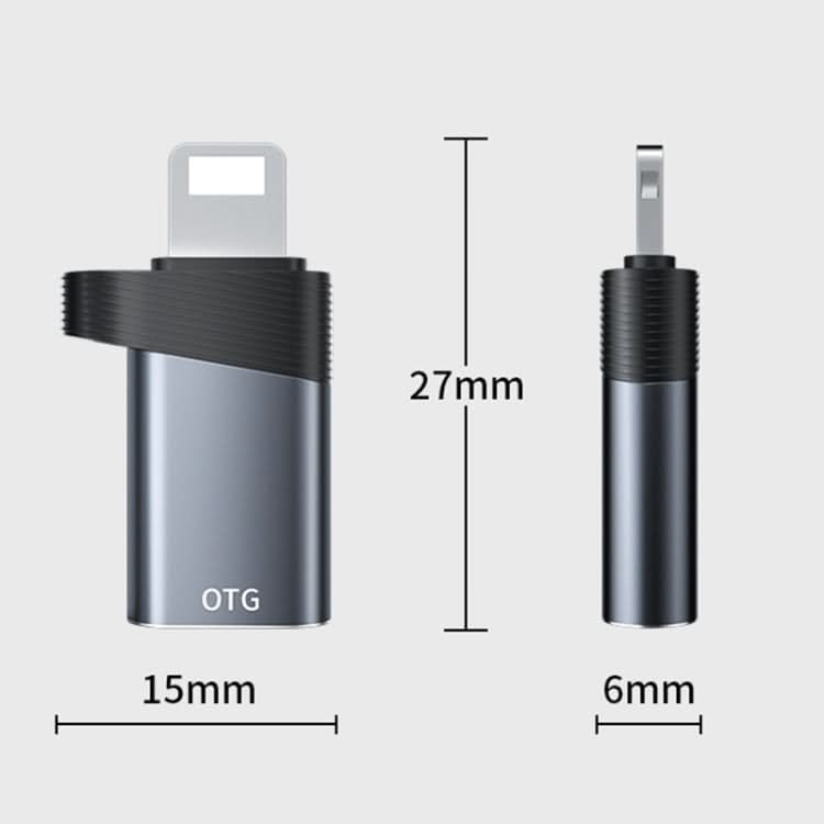 ADS-616B 8 Pin Male to USB-C/Type-C Female OTG Adapter