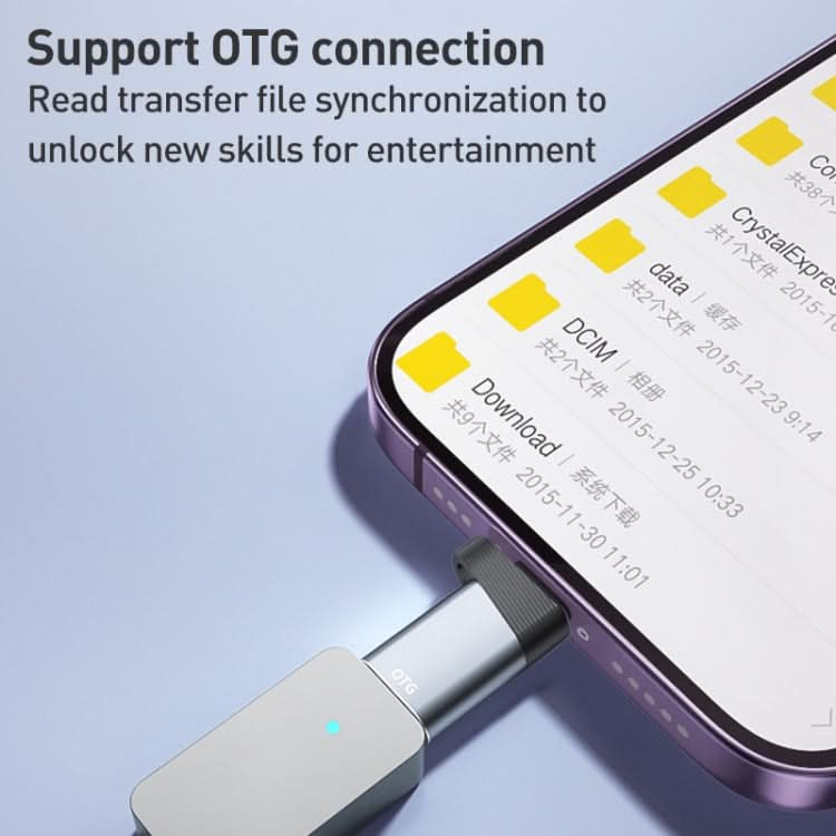 ADS-616B 8 Pin Male to USB-C/Type-C Female OTG Adapter