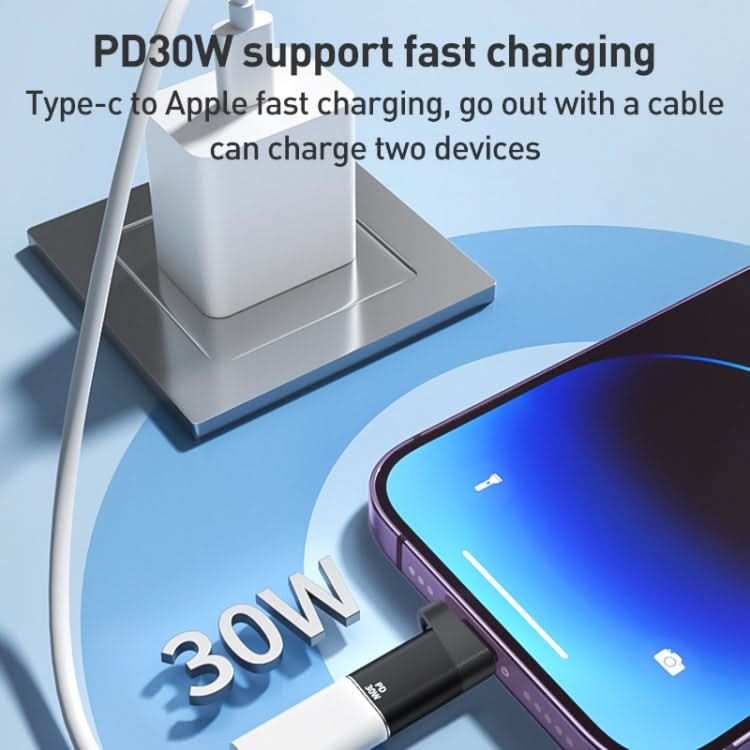 ADS-616A PD 30W 8 Pin Male to USB-C/Type-C Female Adapter