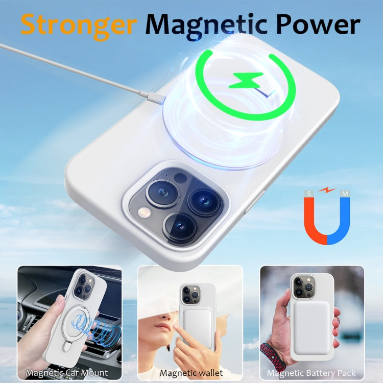 Liquid Silicone MagSafe Magnetic Phone Case with Ring Holder, Series 9