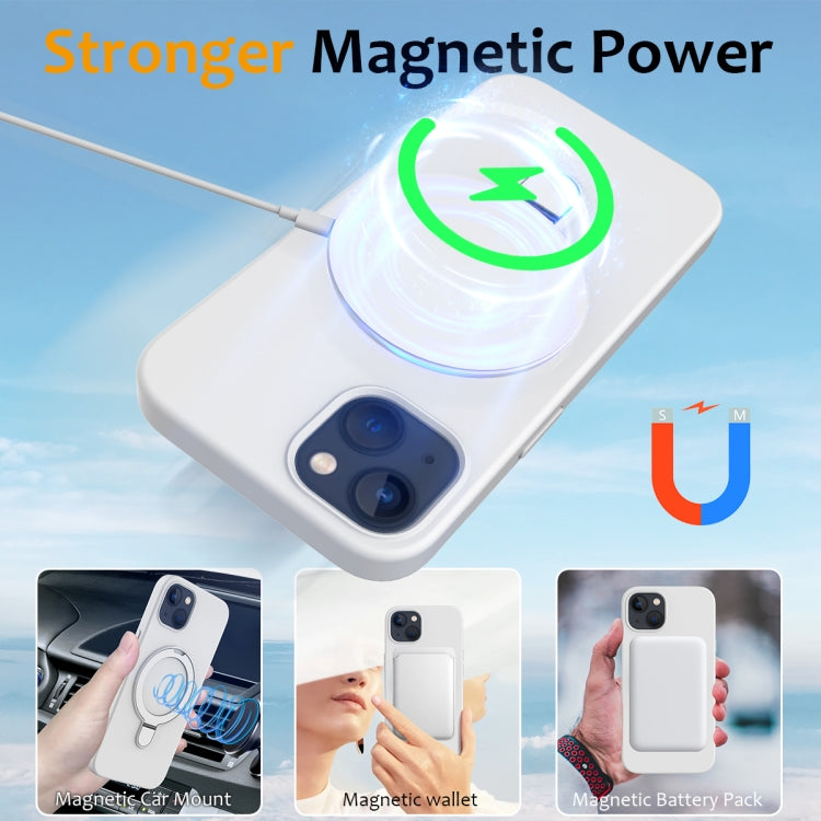 Liquid Silicone MagSafe Magnetic Phone Case with Ring Holder, Series 4