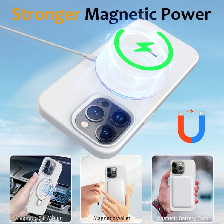 Liquid Silicone MagSafe Magnetic Phone Case with Ring Holder, Series 8