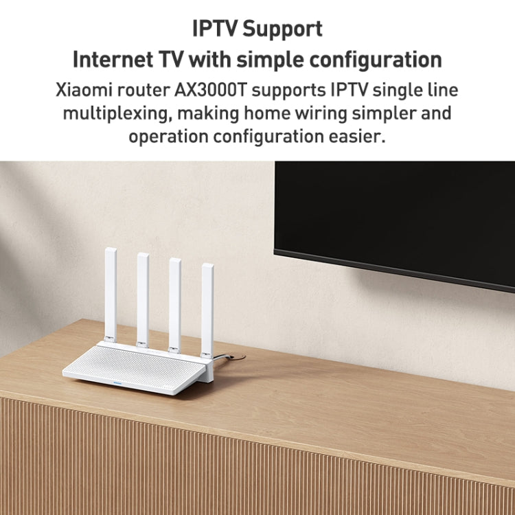 Original Xiaomi AX3000T 2.4GHz/5GHz Dual-band 1.3GHz CPU Router Supports NFC Connection, US Plug