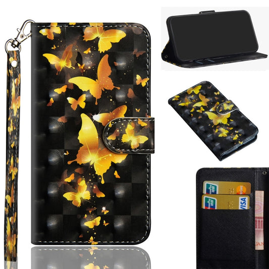 3D Painted Pattern Horizontal Flip TPU + PU Leather Case with Holder & Wallet & Card slot & Lanyard