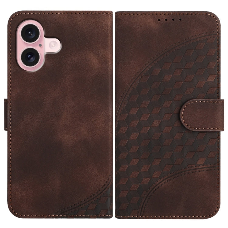 YX0060 Elephant Head Embossed Phone Leather Case with Lanyard, Series 7