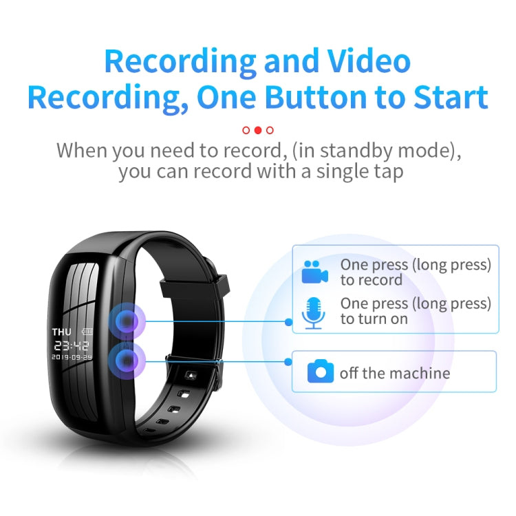 JNN D5 HD Noise Reduction Smart Recording Electronic Bracelet