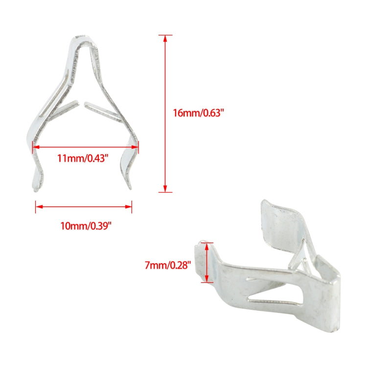 A8243 50pcs / Set No.2 Instrument Panel Fixing Iron Clip