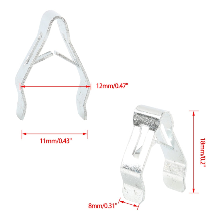 A8247 50pcs / Set No.6 Instrument Panel Fixing Iron Clip