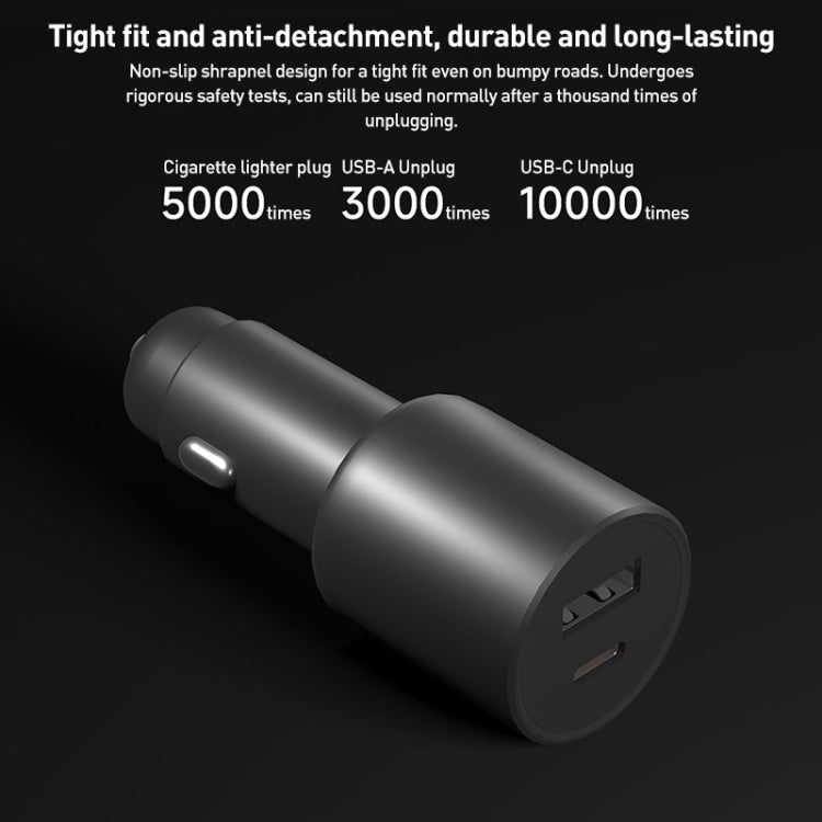 Original Xiaomi 43W Dual Ports USB + USB-C / Type-C Car Charger 1A1C ÎҵÄÉ̵ê