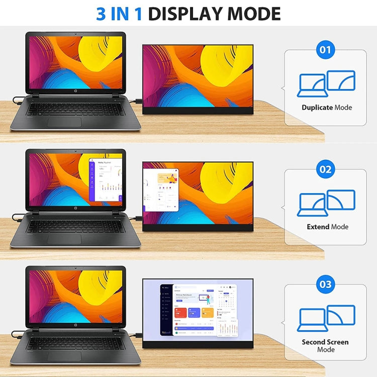 15.6 inch HDR 1080P IPS Screen Portable Monitor