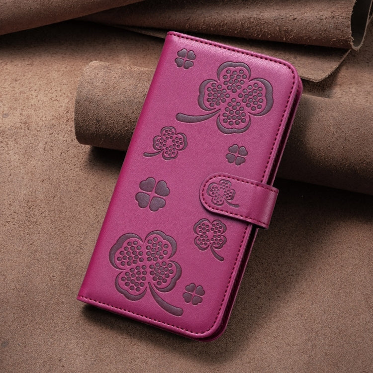 Four-leaf Embossed Leather Phone Case, Series 5