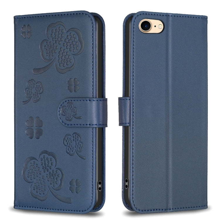 Four-leaf Embossed Leather Phone Case, Series 1