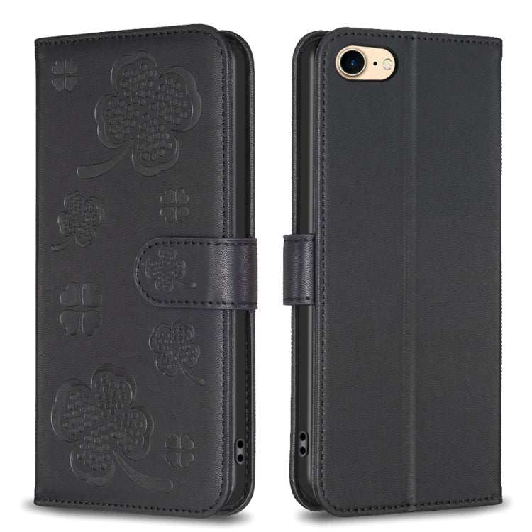 Four-leaf Embossed Leather Phone Case, Series 1