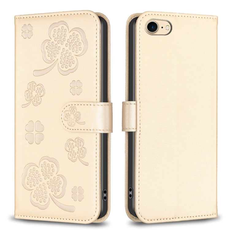 Four-leaf Embossed Leather Phone Case, Series 1