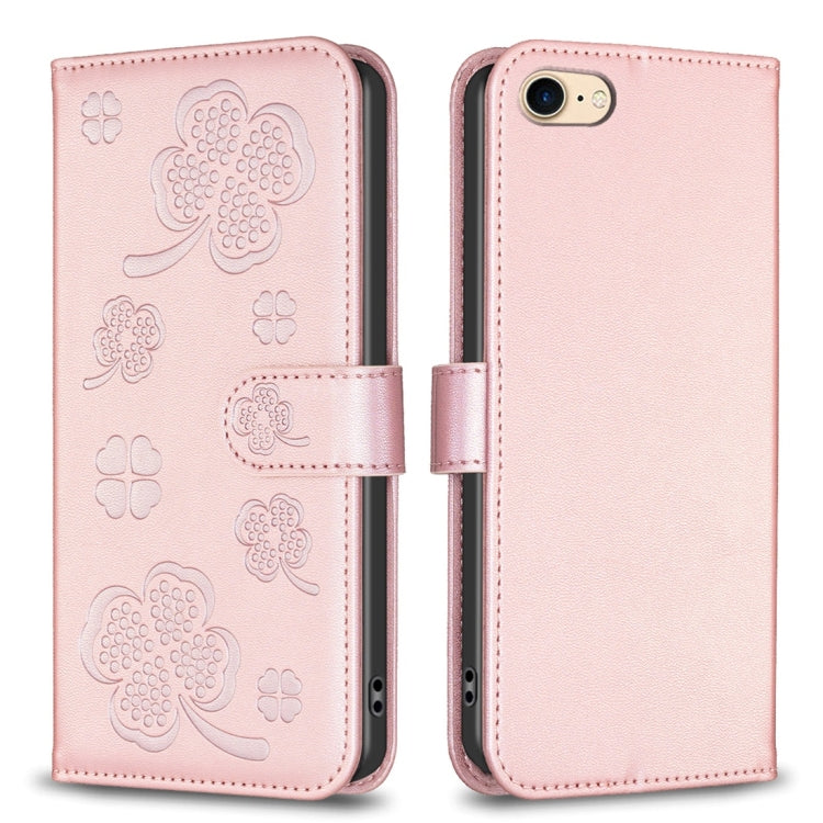 Four-leaf Embossed Leather Phone Case, Series 1