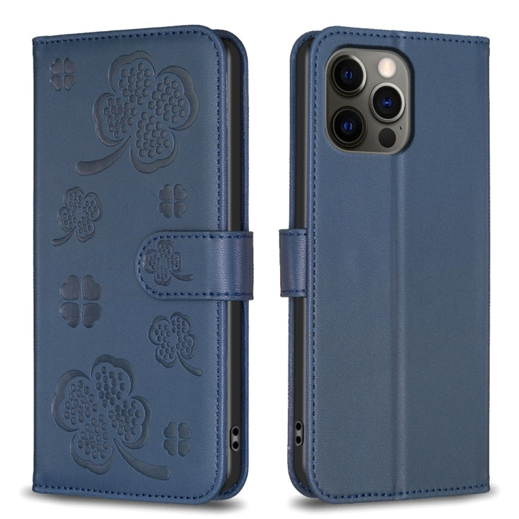 Four-leaf Embossed Leather Phone Case, Series 4