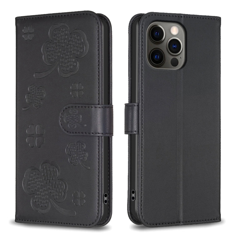 Four-leaf Embossed Leather Phone Case, Series 4