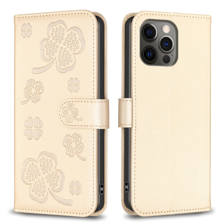 Four-leaf Embossed Leather Phone Case, Series 4