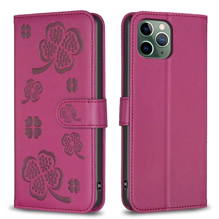 Four-leaf Embossed Leather Phone Case, Series 2