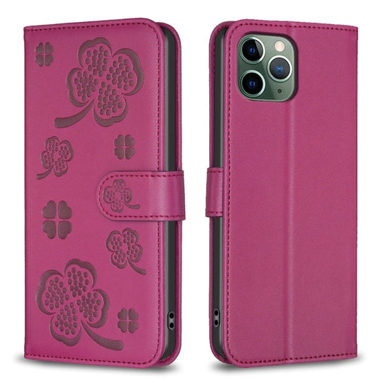 Four-leaf Embossed Leather Phone Case, Series 2