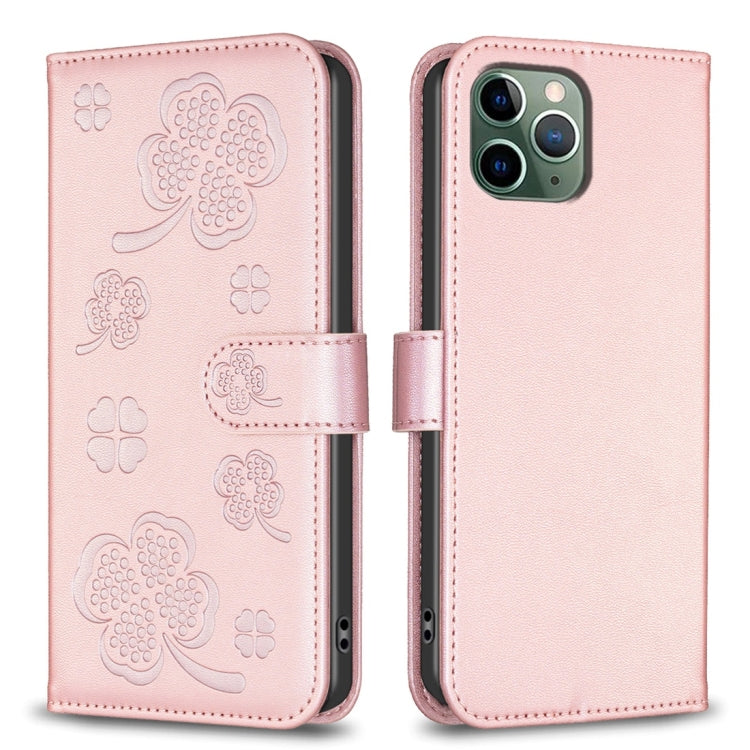 Four-leaf Embossed Leather Phone Case, Series 2