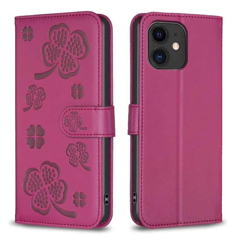 Four-leaf Embossed Leather Phone Case, Series 1