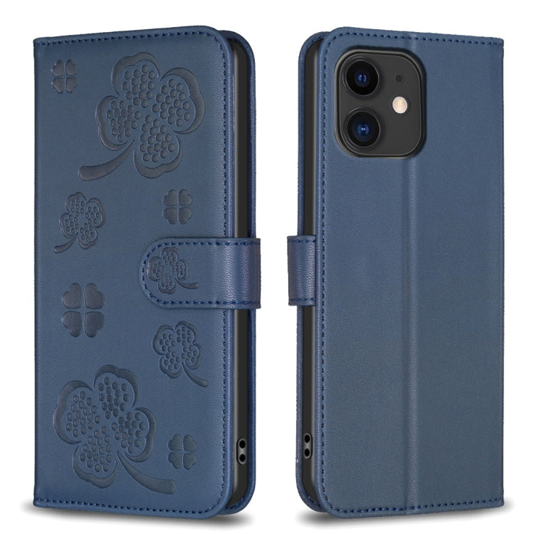 Four-leaf Embossed Leather Phone Case, Series 1