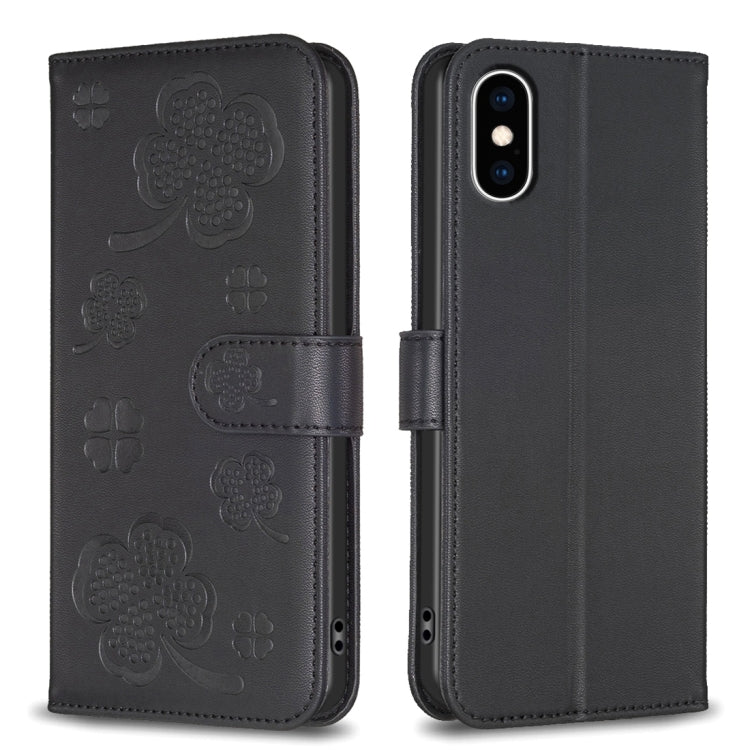 Four-leaf Embossed Leather Phone Case, Series 2