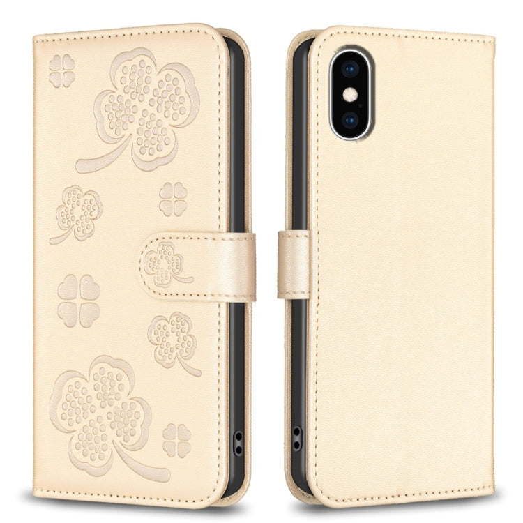 Four-leaf Embossed Leather Phone Case, Series 2