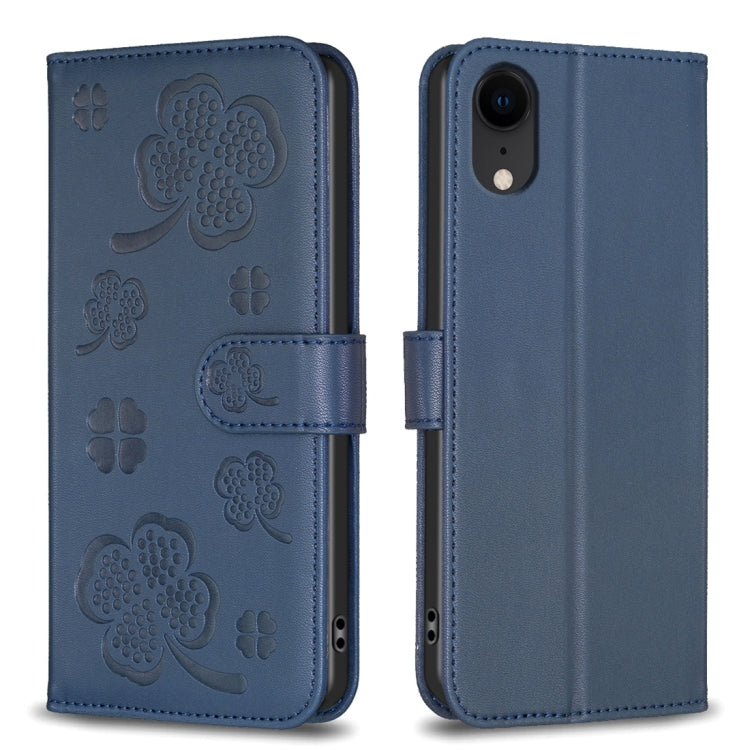 Four-leaf Embossed Leather Phone Case, Series 1