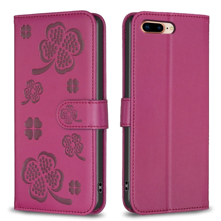 Four-leaf Embossed Leather Phone Case, Series 5