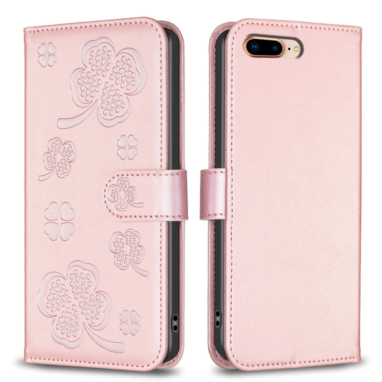 Four-leaf Embossed Leather Phone Case, Series 5