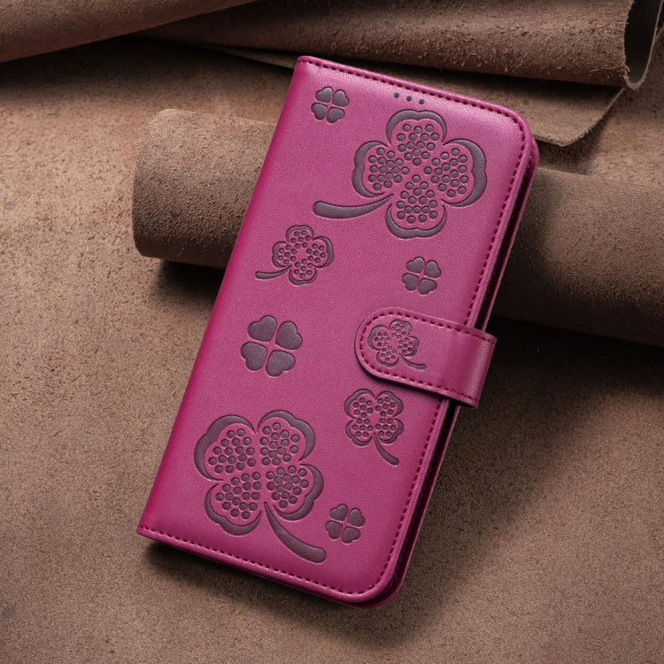 Four-leaf Embossed Leather Phone Case, Series 4