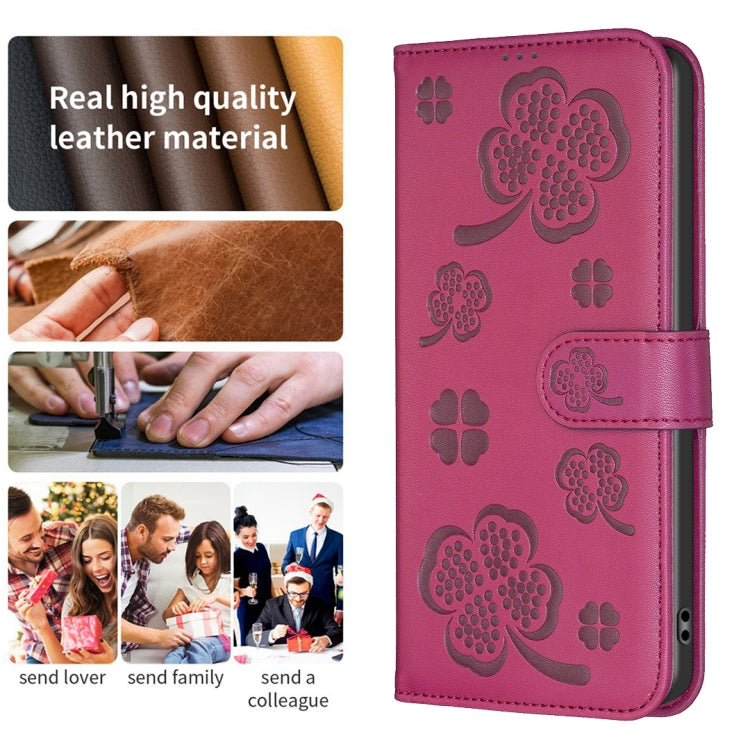 Four-leaf Embossed Leather Phone Case, Series 4