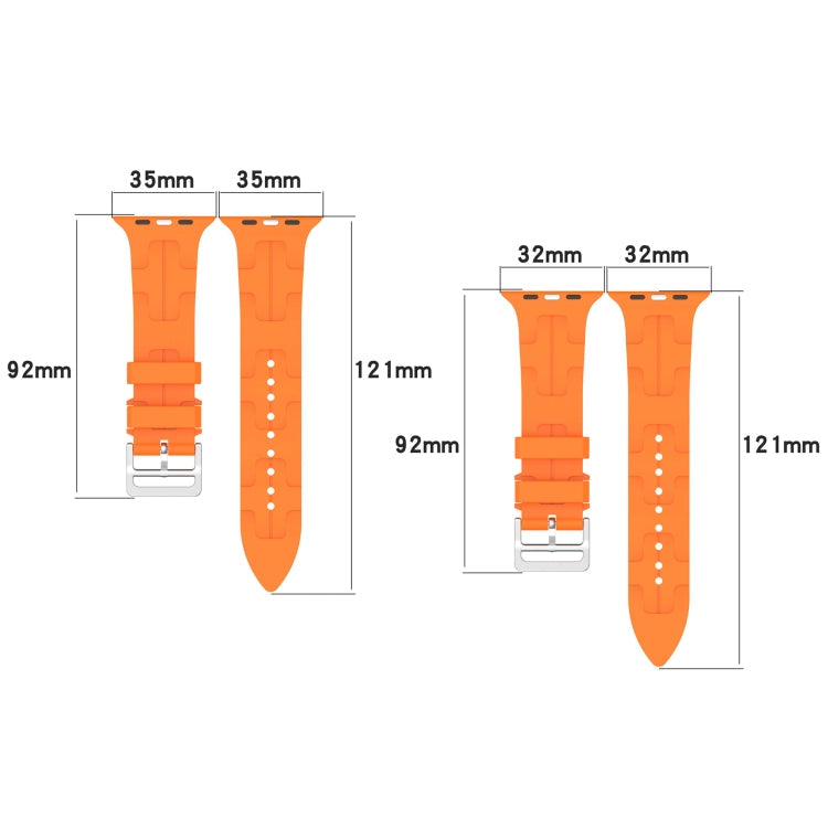 H Texture Silicone Ladder Buckle Watch Band, Series 1