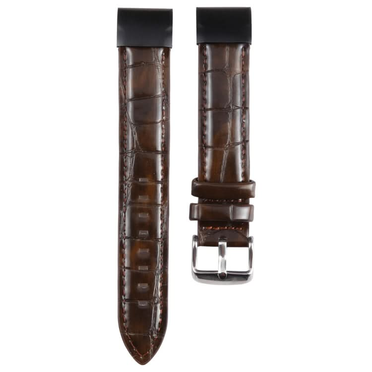 22mm Plain Weave Genuine Leather Watch Band-Reluova