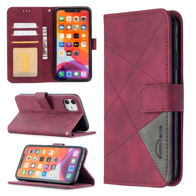 Rhombus Texture Magnetic Buckle Horizontal Flip Leather Case with Holder & Card Slots & Wallet & Photo Frame My Store