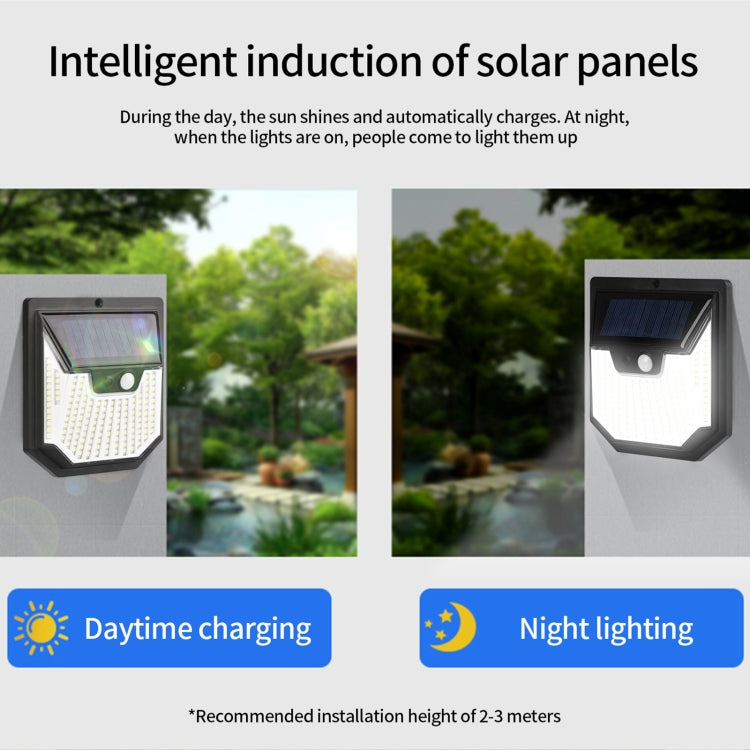 XY0159 159 LEDs Outdoor Solar Human Body Sensor Courtyard Wall Light My Store